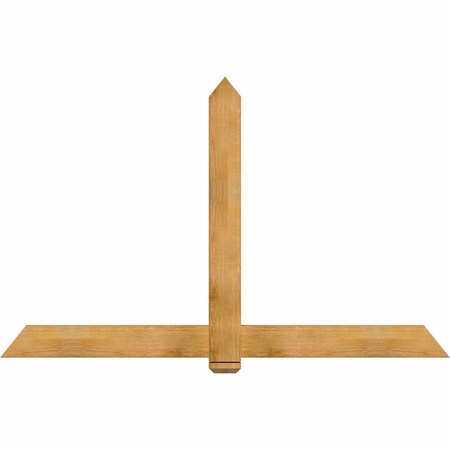 Ekena Millwork Eugene Rough Sawn Timber Gable Bracket, Western Red Cedar, 84"W x 53"H x 2"D x 6"F, 15/12 Pitch GBW084X53X0206EUG00RWR